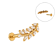 thumbnail image 1 of Piercing Helena labret 8mm 16G zirconias Titanio PVD, 1 of 3