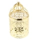 thumbnail image 5 of Candelero De Luz De Té Con Forma De Jaula De Pájaros De Metal Galvanizado B-Gold, 5 of 5