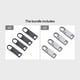 thumbnail image 1 of 4pcs Replacement Zipper Pulls - Get Your Jeans & Backpacks Fixed Faster with These Detachable Sewing Accs!, 1 of 5