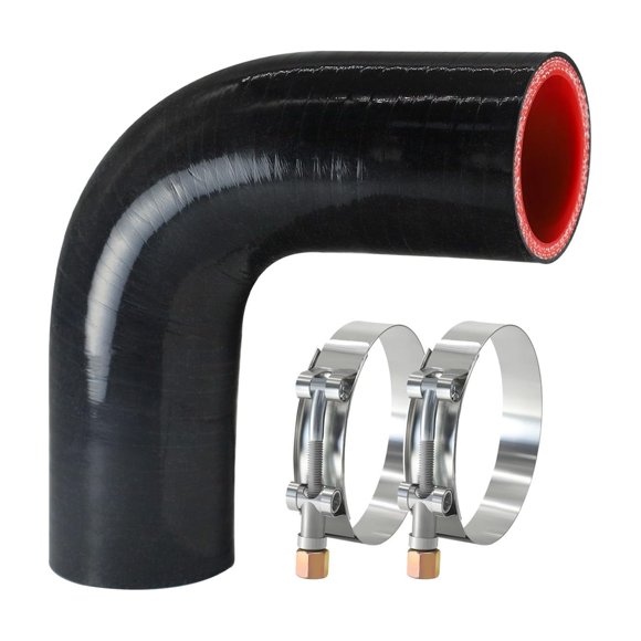 Acoplador de Manguera en Codo 90° de Silicona Tyeioms 38 mm × 102 mm