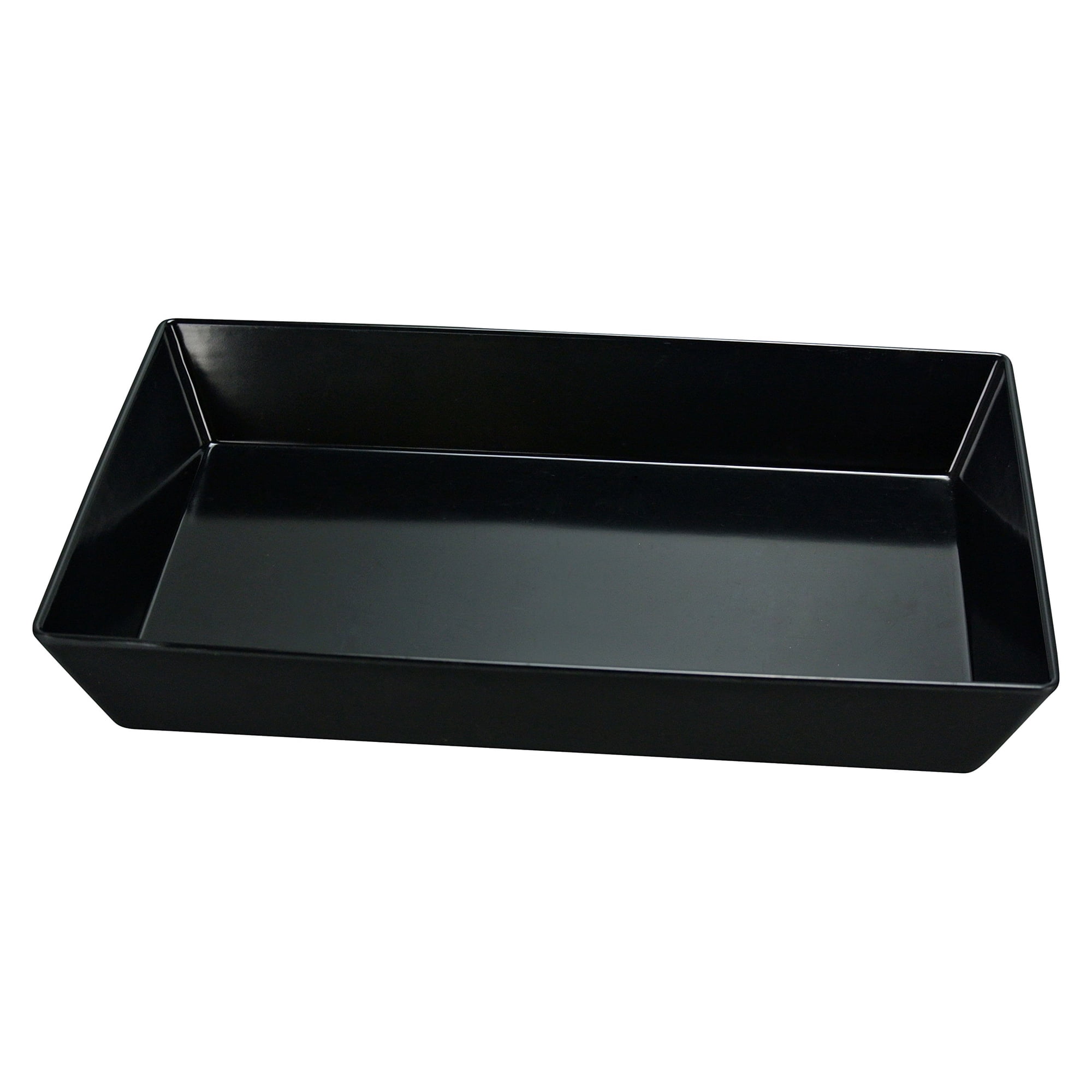 Plato Yanco Rome Rectangular Profundo De Melamina, 17,75 X 11,75 Cm, Color Negro