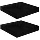 thumbnail image 1 of Estantes de Pared Casafoyer Negro Brillante 23x23,5x4 cm MDF 2 unidades, 1 of 4