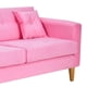 thumbnail image 4 of Sofa New Retro 3C + 2 Pouf Felpa 04 Rosado, 4 of 6