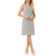 thumbnail image 1 of INSPIRE CHIC Vestido sin mangas de tweed para mujer, atuendo de maestra para el regreso a clases, vestido de oficina con cuello barco, vestido ajustado L blanco, 1 of 5