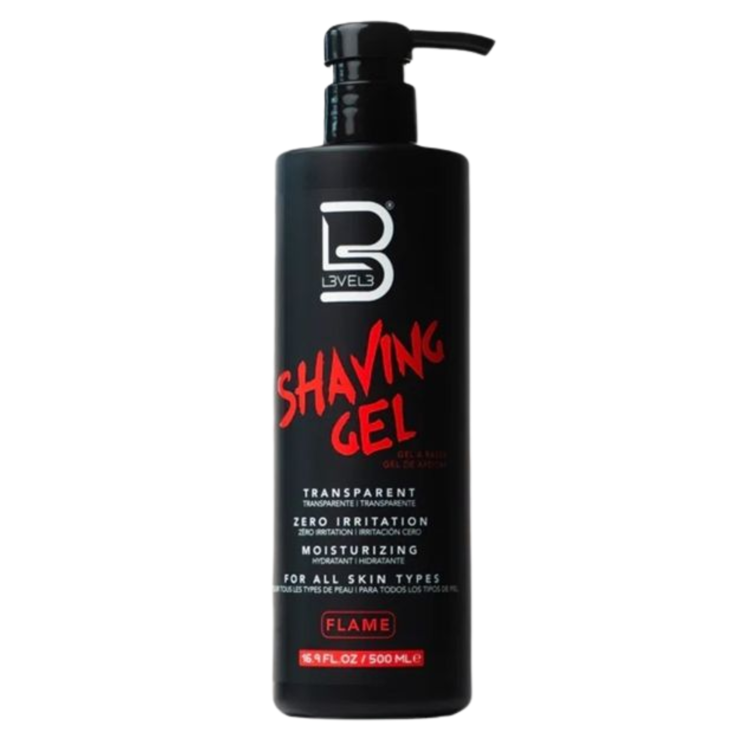 Level 3 Shaving Gel De Afeitar Transparente Flame 500Ml