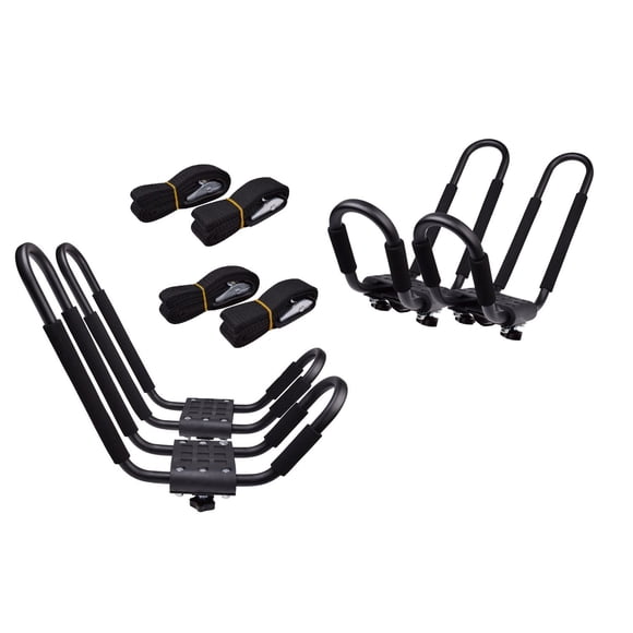 Portakayaks para techo TMS con soportes dobles tipo J y correas