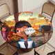 thumbnail image 5 of Miles Del Mañana theme Fitted Round Tablecloths Elastic Edged Table Covers Waterproof Table Cloth For Kitchen Holiday Party Tables Decor 150cm, 5 of 6