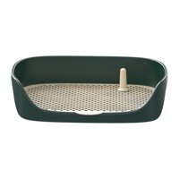 Ioensy - Inodoro Para Perros Para Gatos, Herramienta De Limpieza Interior, Inodoro Para Mascotas, Caja De Arena, Bandeja Para Arena, Verde, L