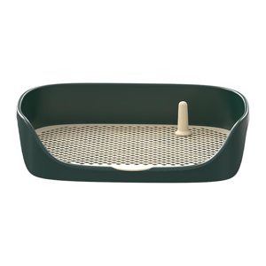 Ioensy - Inodoro Para Perros Para Gatos, Herramienta De Limpieza Interior, Inodoro Para Mascotas, Caja De Arena, Bandeja Para Arena, Verde, L