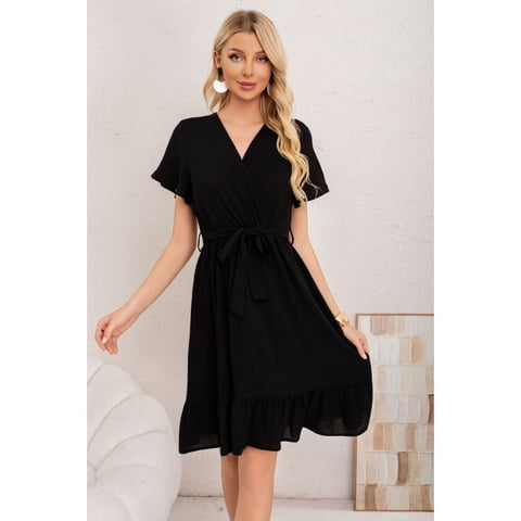 Likeshop - Vestido Corto Mujer Primavera Verano Manga Corta Casual Y Eventos 3384