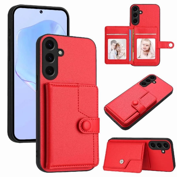 FOXDOCK Funda para SAMSUNG Galaxy S24 Plus con Bloqueo RFID - Diseño Elegante con Cierre de Botón