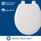 thumbnail image 2 of Asiento para inodoro Bemis 500TTT de madera resistente, redondo, blanco, 2 of 5