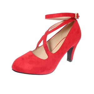 Vía Franca - Zapato Taco Rojo Heriel