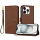 thumbnail image 1 of Funda Cartera para iPhone 16 Pro Tarjetero Soporte Magnético y Correa Marrón, 1 of 5