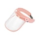 thumbnail image 4 of Pantalla facial, visera transparente, versátil, ergonómica, a prueba de polvo, protección facial completa, protección contra salpicaduras para trabajo rosa, 4 of 5