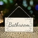 thumbnail image 4 of 1pc Wooden Bathroom Home Decor Door Sign Plaque, 4 of 5
