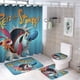 thumbnail image 1 of El show de Ren y Stimpy-theme 4-Piece Shower Curtain Set with Rugs, Waterproof Bathroom Decor Set Includes Bath Mat, U-Shaped Rug, Toilet Lid Cover and Curtain with Hooks, 1 of 6
