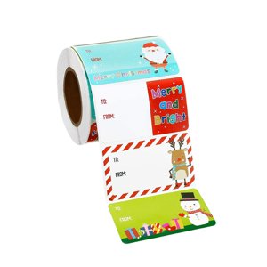 Magideal - 500X Etiquetas Navideñas Pegatinas Con Nombres Navideños Etiquetas Adhesivas Navideñas Pegatinas Navideñas Para Celebraciones Festival De Aniversario