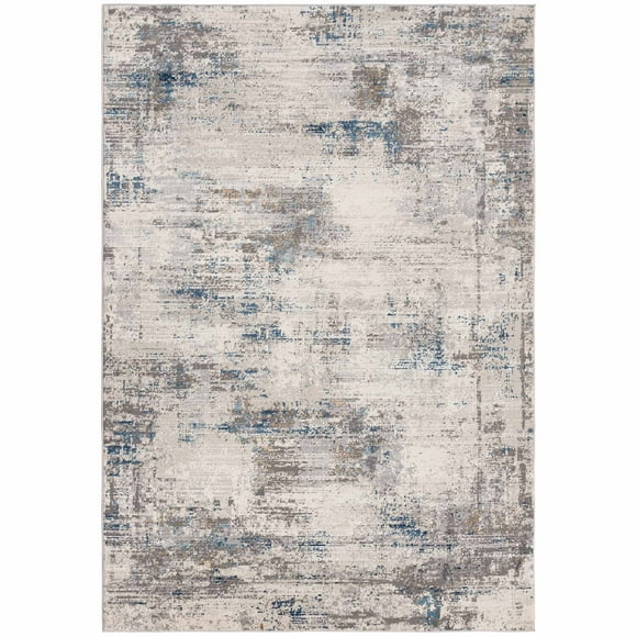 Alfombra Bergen C - 120 x 180 cm - Beige / Gris / Azul