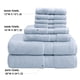 thumbnail image 4 of Juego de toallas de baño Madison Park, 800 g/m², 100% algodón, azul claro, 8 piezas, 4 of 9