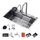 thumbnail image 2 of Lavaplatos Cascada Lavavasos Llave 2 Modos 68x45 Acero Inox, 2 of 10