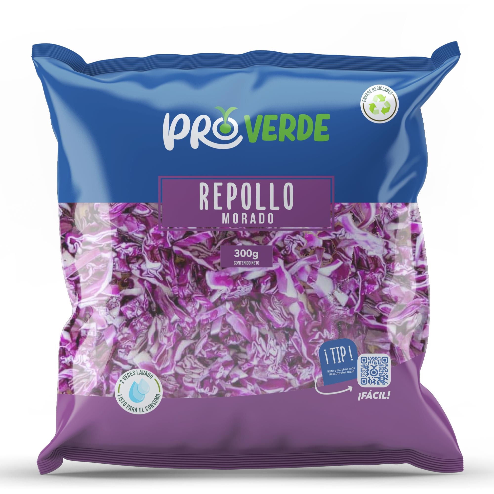 Ensalada Repollo Morado Bolsa 300 gr