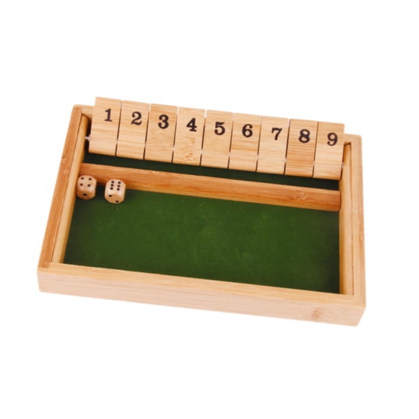 Juego De Dados Shut The Box, De Viaje, 9 Números, Para Un Solo Jugador, Ideal Para Fiestas, Bar, Color Madera.