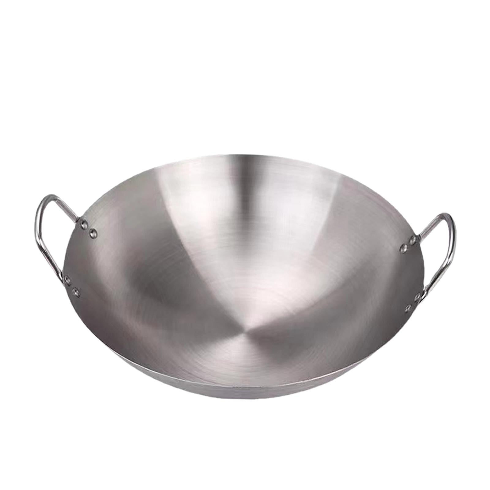 Bothyi - Sartén Ligera De Acero Inoxidable Para Freír Verduras, 34 Cm
