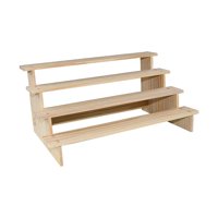 Magideal - Soporte Elevador De Exhibición De Madera, Estante Elevador De Exhibición De Joyería, Soporte De Exhibición De Madera Rectangular Para Dulces, Postres, , 4 Capas 40Cm