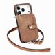 thumbnail image 5 of Funda Tipo Cartera con Correa Cruzada para iPhone 17 Pro Max Protección Contra Golpes Marrón, 5 of 6