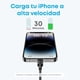 thumbnail image 4 of Cable USB-C a Lightning Anker Carga Rápida 60W 1m Negro, 4 of 6