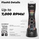 thumbnail image 3 of Máquina para cortar pelo de perro Kenchii Flash 5 inalámbrica de 5 velocidades, 3 of 7