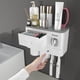 thumbnail image 1 of Soporte para cepillos de dientes iHave para 2 tazas montado en la pared con dispensador, 1 of 8