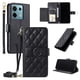 thumbnail image 5 of Funda tipo billetera FOXDOCK para Xiaomi Redmi Note 13 5G – Tapa abatible con correa para mujer, 5 of 5