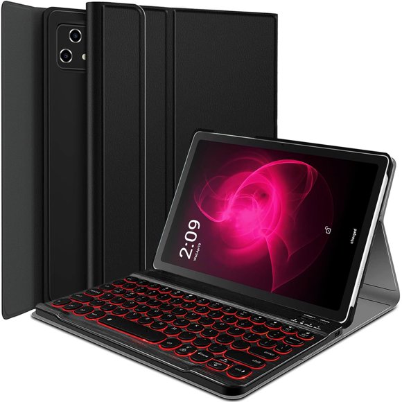 Funda con Teclado Wineecy para Revvl Tab 5G 10.36" Inalámbrica con Retroiluminación