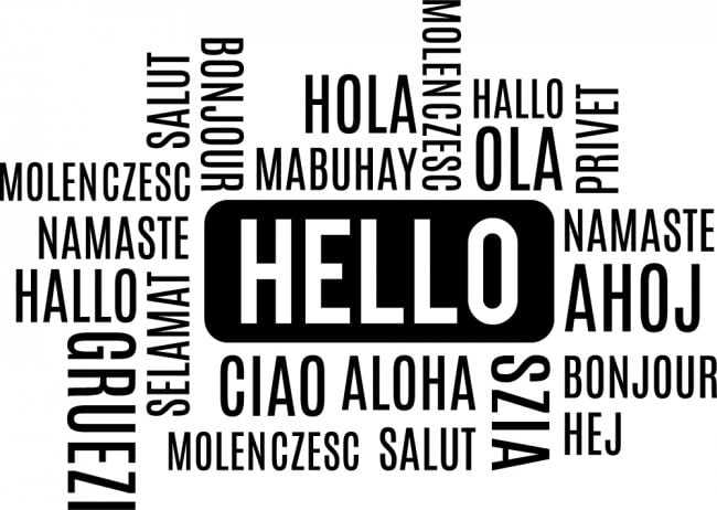 Rienda Libre Graphics - Decomural Hello Foreign Language Ws-51262