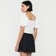 thumbnail image 2 of Blusa Mujer Crop Panal Manga Globo Blanco Corona, 2 of 5