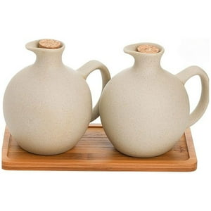Wyj Hogar - Set De 02 Dispensadores De Aceites, Café, Te500Ml - Cerámica