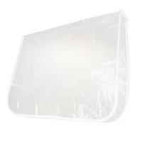 Magideal - Funda Trasera Para Silla, Silla De Peluquería Transparente Impermeable, Silla De Peluquería Profesional Para Centro De Belleza, Salón De Spa, Barbería Cuadrado Blanco L