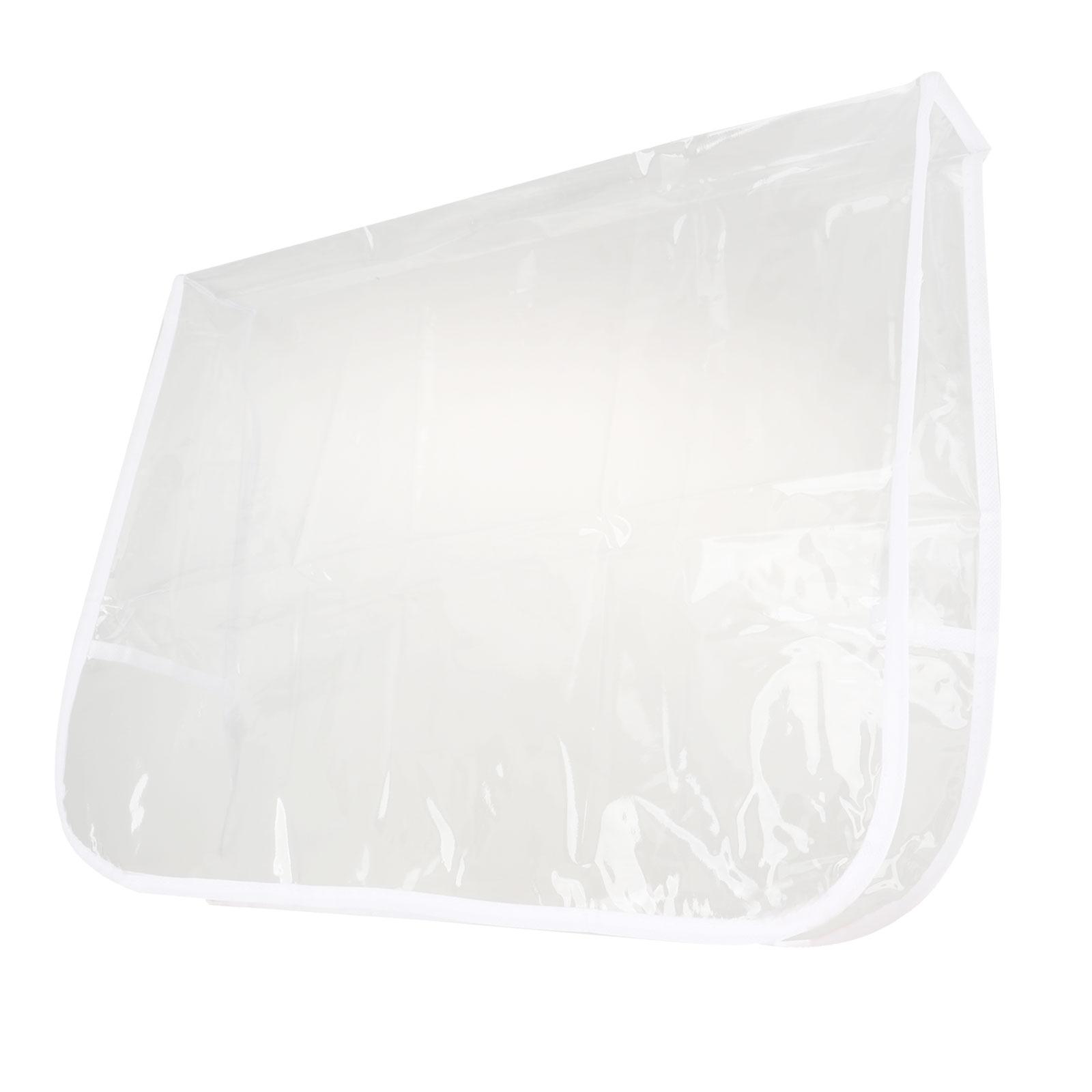 Magideal - Funda Trasera Para Silla, Silla De Peluquería Transparente Impermeable, Silla De Peluquería Profesional Para Centro De Belleza, Salón De Spa, Barbería Cuadrado Blanco L