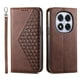 thumbnail image 1 of Funda Flip FOXDOCK para Xiaomi Redmi Note 15 Pro Plus , Estilo Billetera con Diseño Rombo, Correa de Mano y Soporte, Uso Diario, 1 of 6