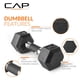 thumbnail image 3 of Set de mancuernas CAP de 150 lb con recubrimiento de goma y rack de almacenamiento, 3 of 8