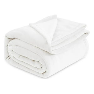 Aura Zeus - Frazada 2 Plazas Manta Termica Chalon Blanca Polar Lana Az Blanco