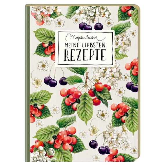 Libreta para anotar recetas favoritas Cottage Garden con texto en aleman