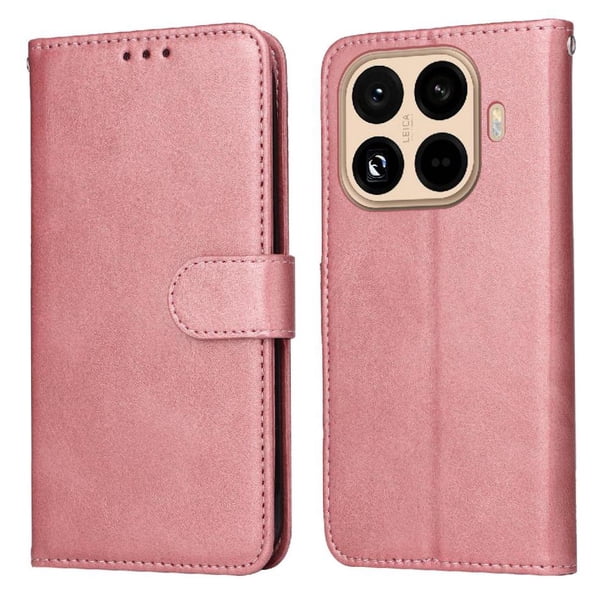 Funda Billetera para Xiaomi 15T Pro con Porta Tarjetas y Soporte Ajustable Rosa