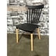 thumbnail image 2 of Silla de Comedor Windsor Negra de Polipropileno con Patas de Madera, 2 of 3
