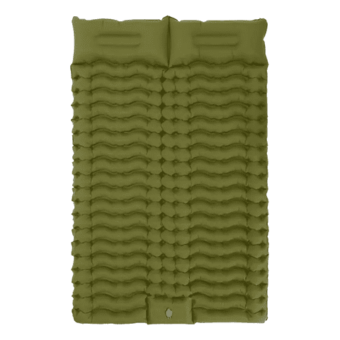 Genérico - Colchoneta Doble Para Acampar, Inflable, Para 2 Personas Verde