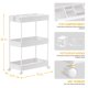thumbnail image 2 of Carrito de Almacenamiento SPACELEAD de 3 Niveles con Ruedas Blanco 22x40x40 cm, 2 of 7