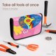 thumbnail image 3 of Tobee Cartoon Bolsa de Almacenamiento Plegable Portátil con Compartimentos, Organizador de Herramientas Multi-Bolsillo, Uso Dual Viaje y Hogar 26.5*17.8cm, 3 of 5
