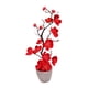 thumbnail image 2 of Flor De Ciruelo Artificial En Maceta, Ideal Para Jardín, Sala De Estar O Hogar (roja)., 2 of 5